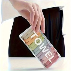 14 Stuks Draagbare Samengeperste Wegwerpdoekjes, Verdikte Samengeperste Wegwerp Gezichtsdoekjes, Ideaal Voor Op Reis En Thuisgebruik