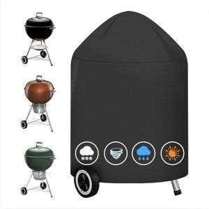 Waterkoker BBQ Cover 600D voor Weber 57 CM - Heavy Duty & Waterdichte Grill Cover Master Touch Houtskool met PU Coating. Greeg egg hoes