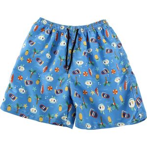 Emilie collection - zwembroek - donkerblauw - wit - extra lang