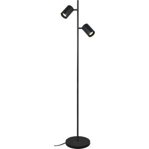 Artdelight - Vloerlamp Megano 2 lichts H 150 cm zwart