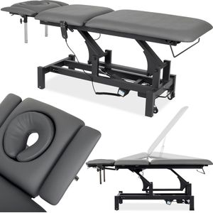 Massagetafel elektrisch - Elektrische behandelbank - 5-delig - Fortis - Grijs