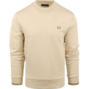 SINGLES DAY! Fred Perry - Sweater Logo Beige - Heren - Maat XL - Regular-fit