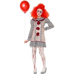 Vintage creepy clown kostuum voor vrouwen - Volwassenen kostuums