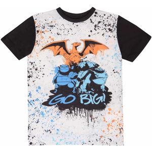 Pokemon - Go Big Jungen T-Shirt White-3-4 Jahre