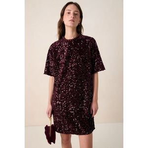 Sissy-Boy - Donkerrode jurk met pailletten