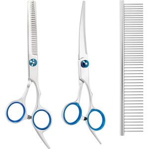 Vitdipy - 3 stuks/set - Professionele Kappersschaar - 6,5 inch - Knipschaar - Effileerschaar - Coupeschaar - Ergonomische kappersschaar - Voor mannen, vrouwen, kinderen en huisdieren