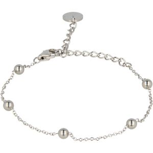 *My Bendel zilveren bolletjes armband - Zilveren schakelarmband met zilveren bolletjes - Met luxe cadeauverpakking