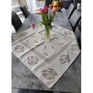 Tafelkleed Gobelinstof Lavendel classic 100*100cm