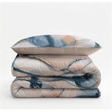 Sleeptime 2 in 1 Dekbed zonder Overtrek Glass Flower - Dekbed - 140 x 200 cm + 1 x kussensloop 60x70 - Blauw