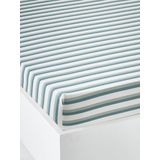 Vertbaudet - QUEL CHANTIER! - Hoeslaken - Gestreept - Katoen, Machinewasbaar op 60 °C