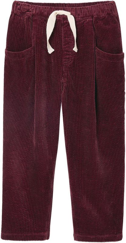 Ribfluweel - Meisjesbroek - Bordeauxrood - Losse Pasvorm