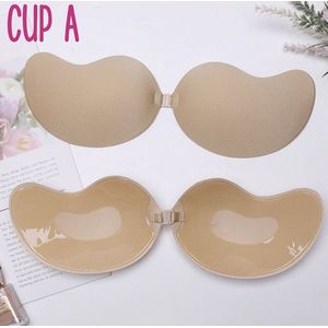 SilverAndCoco® - BH pads / plak bh / dames vullingen / padding vulling push up / ademend / cups wasbaar herbruikbaar - Beige / Nude