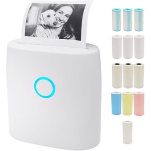 Orbit Electronic Mini Printer - Complete Set - Premium Pocket Printer - 300 DPI - Scherpe Mini Fotoprinter - Inclusief 13 Rollen Sticker/Papier - Draadloos