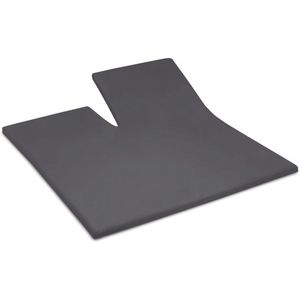 Damai Organic - Topper hoeslaken met split (tot 15 cm) - Bio satijn - 180x200 cm - Anthracite