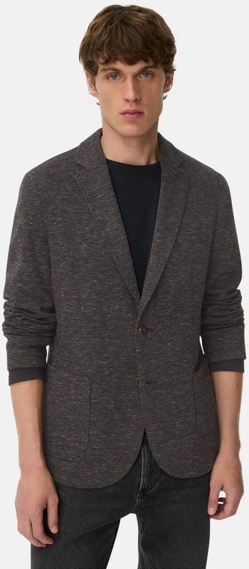 camel active 2-knoops colbert in katoenmix - Maat menswear-48 - Zwart