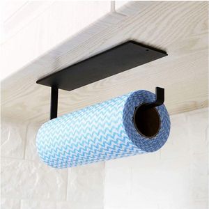 Keukenpapier-handdoekhouder onder de kast, toiletpapierhouder, wandmontage, zelfklevend, handdoekhouder voor badkamer, koelkast, gootsteen