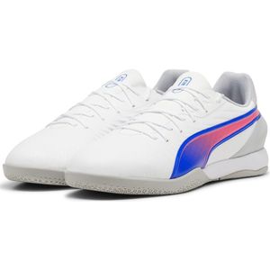 Puma - King Match IT 107880 - Voetbalschoenen - Puma White-Bluemazing-Flat Light Gray