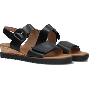 Gabor 752 Sandalen - Met Sleehak - Dames - Zwart - Maat 35