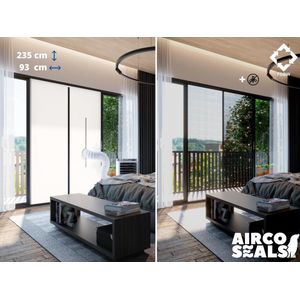 Deurafdichtingskit Mobiele Airco - Met Hor - 235 x 93 CM - Magneetsluiting -  Airco Slang Afsluiten - Deur Afdichting