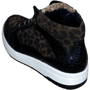 Durea Sneaker K olijf panter (Maat - 6, Kleur - Zwart)