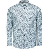 Print stretch overhemd