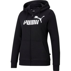 Puma Essential Hooded Fleece Vest  Vest - Vrouwen - zwart/wit