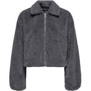 Only - Onldana Life Faux Fur Jacket - Grijs - Dames - Korte Jas