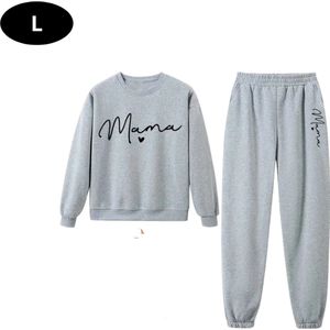 Livano Joggingpak Dames - Huispak - Volwassenen - Trainingspak - Comfortabel - Jogging Pak - Joggingsbroek - Lichtgrijs - S