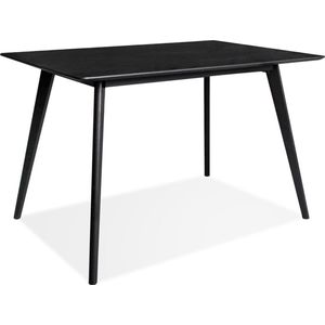 Alterego Design zwarte 'MARIUS' tafel / bureau in hout - 120x80 cm