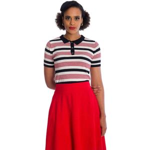 Banned Top -L- AUDRY STRIPE Rood