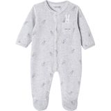 Fluwelen Slaappakje - Gemêleerd Grijs - Konijnen - Voor Baby's