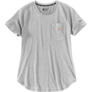 Carhartt - Women Midweight Pocket T-Shirt - Heather Grey - Katoen-Polyester