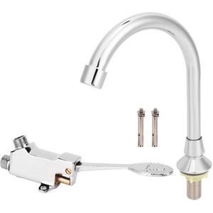 Faucet with Foot Pedal Accessories, Valve Bathroom Basin Faucet Set Laboratory Foot Pedal Faucet Home Basin Faucet Kit