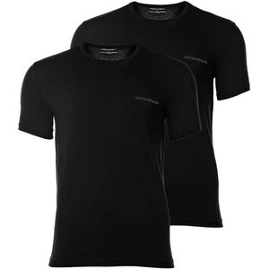 Emporio Armani - Shirt - Zwart - 2 Pack - Kwartmouw