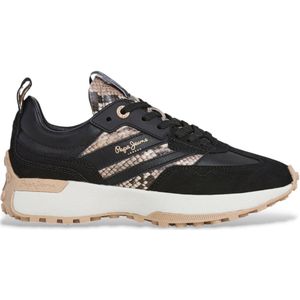 Pepe Jeans - Luclky Fenix - Leren Sneakers - Zwart