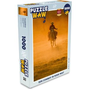 Puzzel Een cowboy in rode mist - Legpuzzel - Puzzel 1000 stukjes volwassenen