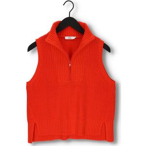 CC Heart Emily Zip Knit Vest Truien & vesten Dames - Sweater - Hoodie - Vest- Oranje - Maat XL