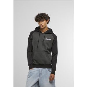 Mister Tee Compton Wording Emb Raglan Hoody MT3922 Cha/Blk-S