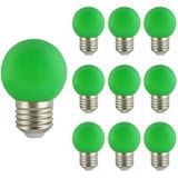 VITO LED Lamp G45 E27 - 2W (vervangt 15W) - 120lm - Groen Licht - 180-240V - Flikkervrij - Energiezuinig - 10 stuks