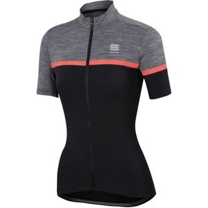 Fietsshirt Sportful Women Giara Jersey Black Coral Fluo-XXL