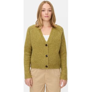 camel active - Cardigan - Olijf - Raglanmouwen en Knoopsluiting