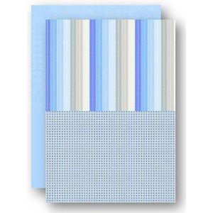 NEVA052 Nellie Snellen Background decoupage sheet A4 - 5 achtergrondvellen dubbelzijdig - kaarten papier - Sea pattern - turquoise blauw zee - visgraat taupe