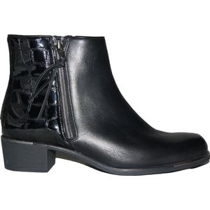 Durea - 9669 - Enkellaarsjes - Zwart - Wijdte H