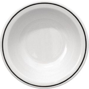 Kristallon Melamine Kommen met Zwarte Rand 15cm (12 Stuks) - Kristallon DP985 - Restaurant - Hotel - Professioneel