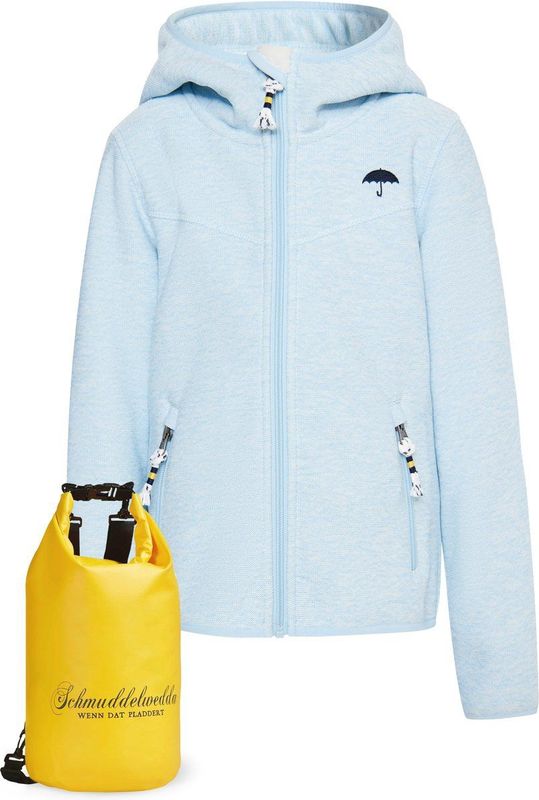 Schmuddelwedda Fleece jas  lichtblauw / bruin / zwart / wit