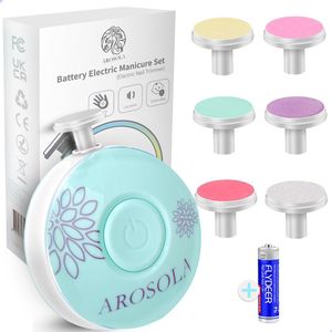 Arosola® Elektrische Baby Nagelvijl - 6 Vijlen - Incl. Batterij - Baby Nagelknipper - Manicureset Baby - Nagelschaartje - Mint Groen