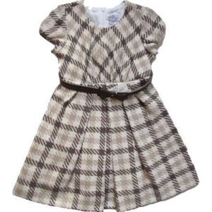 Meisjes  Jurk - Licht Bruin  Maat 110