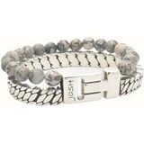 Josh - 03517-BRA-S/SMOKY - Armband - Grijs - Legering