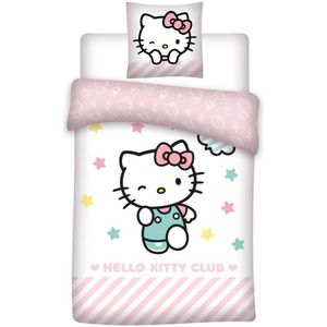 Hello Kitty Dekbedovertrek, Club - Eenpersoons - 140 x 200 + 65 x 65 cm - Katoen