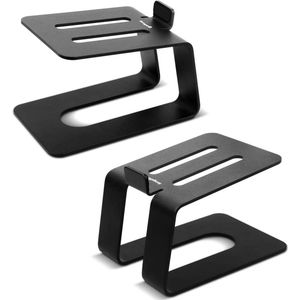 Speaker Desk Stand Stageek Pair of Aluminum Legs for Studio Monitor - Small Computer Speakers - Black speaker stands for table monitor